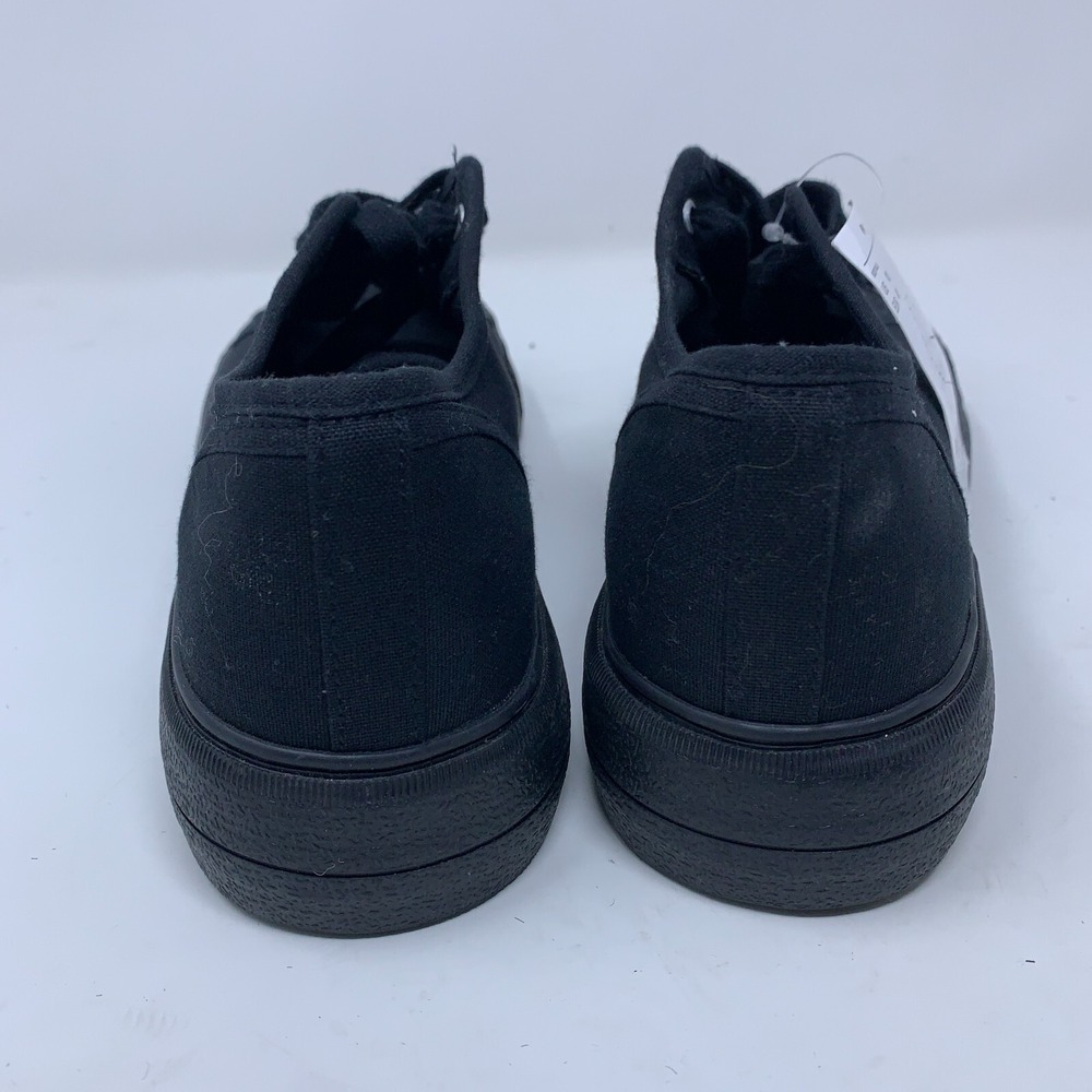 H&M Womens Shoe Size 10 Black Canvas Lace Up Sneakers NWT - Picture 8 of 10